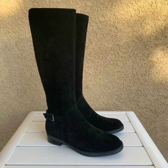 Blondo Shoes Blondo Black Suede Tall Boots Size 7m Poshmark
